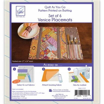 QUILT AS YOU GO VENICE PLACEMATS - Quilter's Corner SD