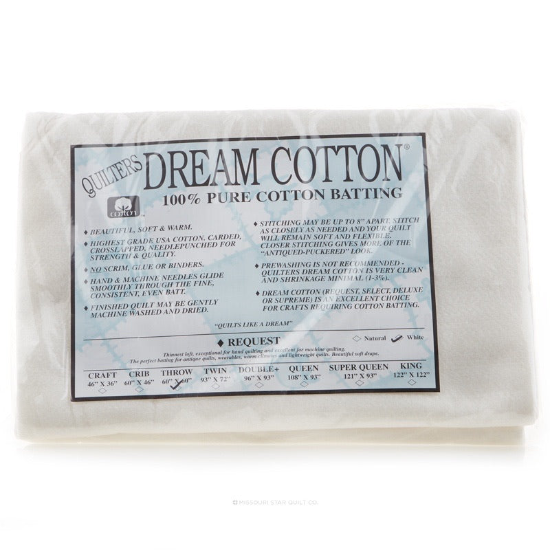 DREAM COTTON THROW - NATURAL - Quilter's Corner SD